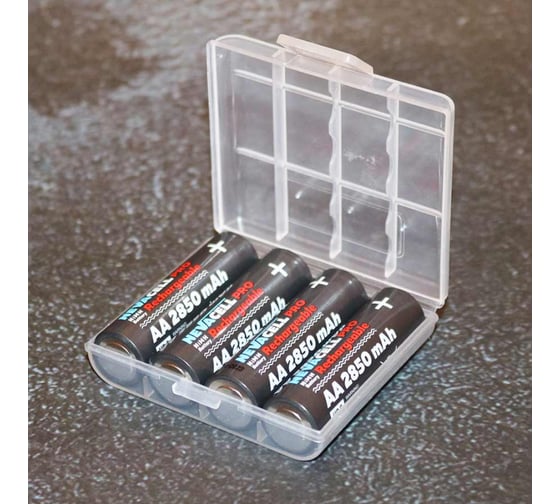Аккумулятор NevaCell NIMh AA2850 mah box4+пластиковая коробка в подарок 4687205327819