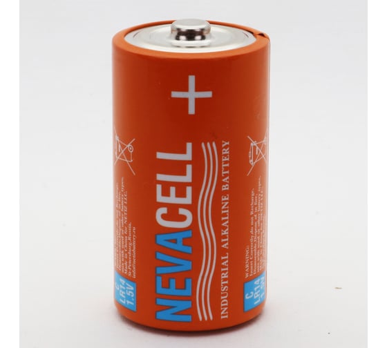 Элемент питания алкалиновый NevaCell батарейка industrial C LR14, 12 штук 4687205314833