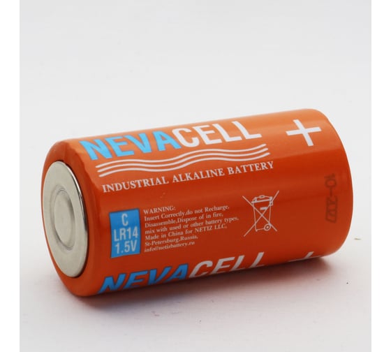 Элемент питания алкалиновый NevaCell батарейка industrial C LR14, 12 штук 4687205314833