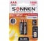 Аккумуляторные батарейки SONNEN ААA HR03 Ni-Mh 1000mAh 2шт в блистере 454237 1