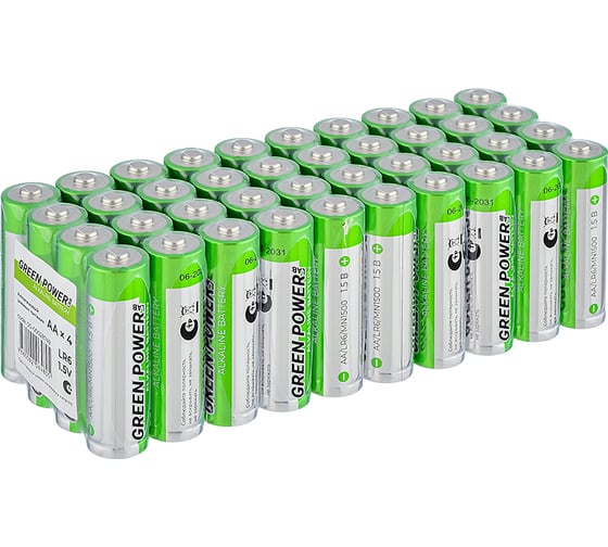 Батарейка Powerlab GREEN LR6 AA BOX40 Alkaline 1.5V 00-00028749