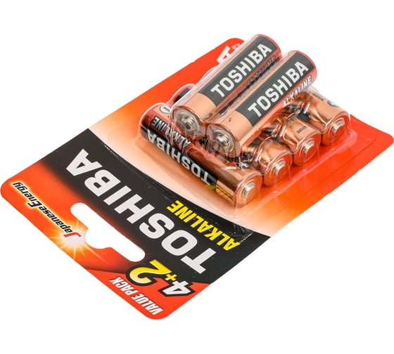 Элемент питания алкалиновый Toshiba LR6 RED 6/card 3455