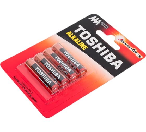 Элемент питания алкалиновый Toshiba LR03 RED 4/card 44540