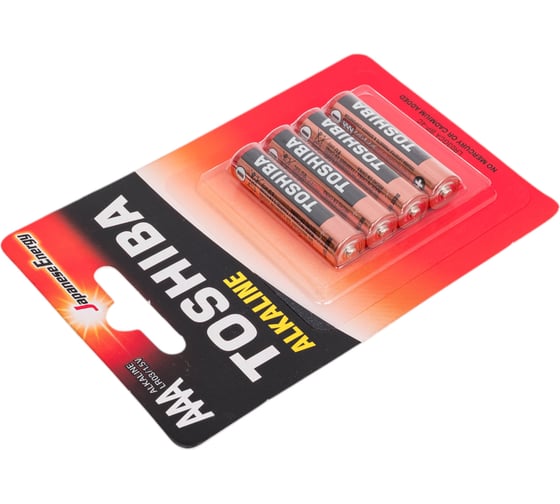 Элемент питания алкалиновый Toshiba LR03 RED 4/card 44540