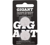 Литиевая батарейка Gigant Lithium CR2032 2 шт. GLBC-2032-2 31821231