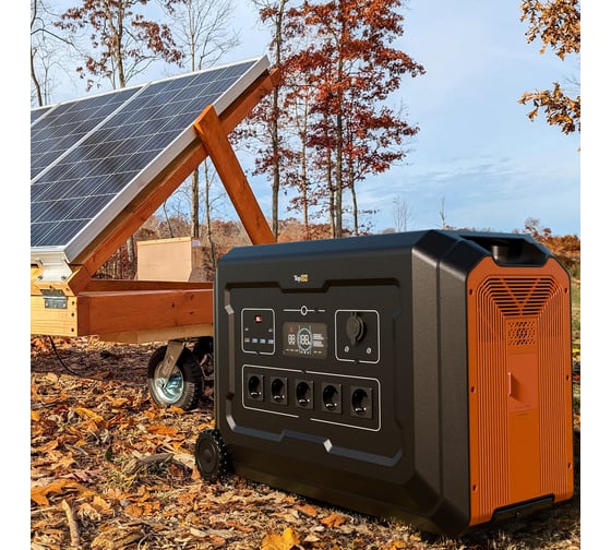 Портативная электростанция TopOn LFP 5000 Вт, 5 розеток 220 В, авторозетка 12 В, Anderson, 2 DC, 2 Type-C, 4 USB, Bluetooth TOP-X5000
