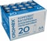 Батарейки алкалиновые CROMEX "пальчиковые" КОМПЛЕКТ 20 шт, Alkaline, АА(LR6,15А) в коробке, 455593 1