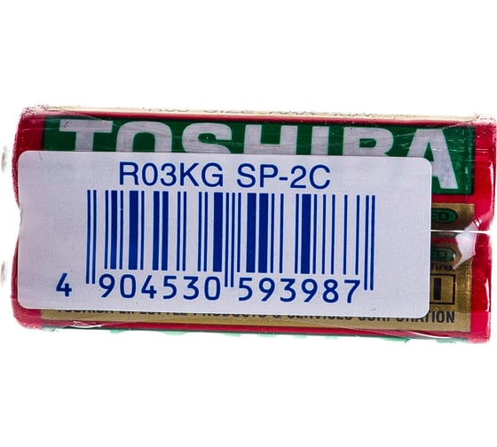 Солевой элемент питания Toshiba R03 KG 2/shrink 4400