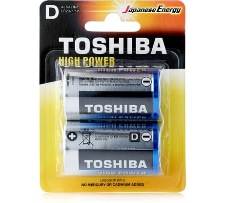 Алкалиновый элемент питания Toshiba LR20 1452