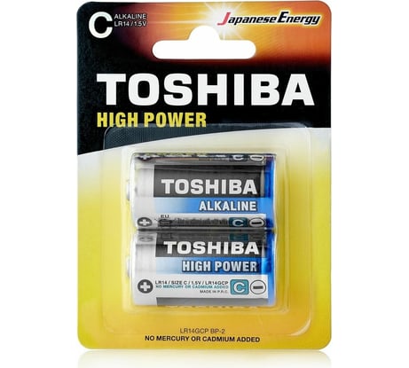 Элемент питания алкалиновый Toshiba LR14 2/card 2452