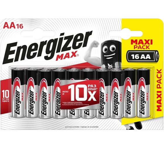 Батарейка ENERGIZER MAX LR6/E91/AA BL16 7638900437843 1