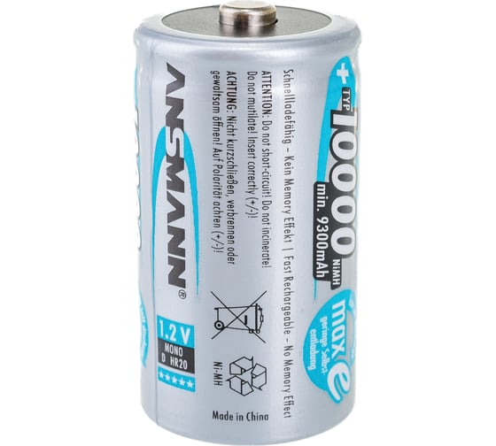 Аккумулятор ANSMANN 5030642-RU maxE 10000мАч D BL2 16137