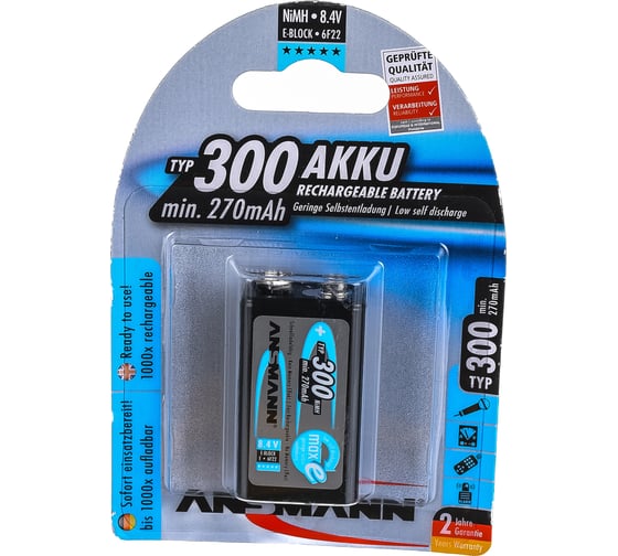 Аккумулятор ANSMANN 5035453-RU maxE 300мАч E-Block BL1 16138 1
