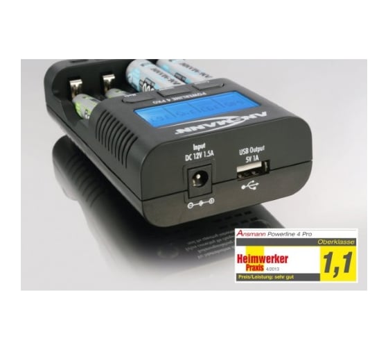 Зарядное устройство ANSMANN 1001-0005 Powerline 4 PRO BL1 10583