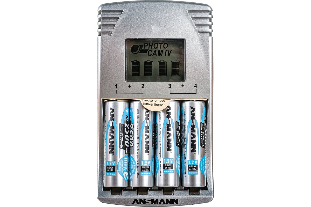 Зарядное устройство с аккумуляторами ANSMANN 5317263 PhotoCam IV/2500 ...
