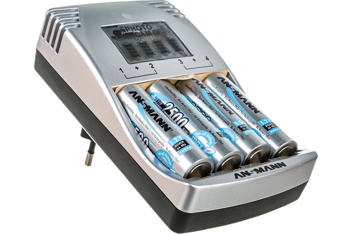 Зарядное устройство с аккумуляторами ANSMANN 5317263 PhotoCam IV/2500 ...