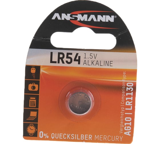 Элемент питания ANSMANN 5015313 LR54 /AG10/ BL1 17067