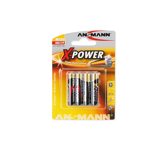 Элемент питания ANSMANN X-POWER 5015653 LR03 BL4 9263