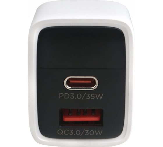 Зарядное устройство с дисплеем Cablexpert 35Вт GaN, QC3.0/PD3.0, 1хUSB, 1хType-C, белый, коробка, MP3A-PC-52