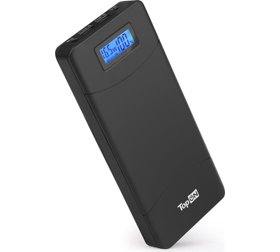 Универсальная внешняя батарея TopOn 18000мАч 66.6Wh с 2 USB-портами TOP-T72