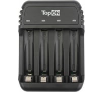Зарядное устройство для 1-4 аккумуляторов TopON типа AA AAA Ni-MH и Ni-Cd, MicroUSB 5V TOP-CH500