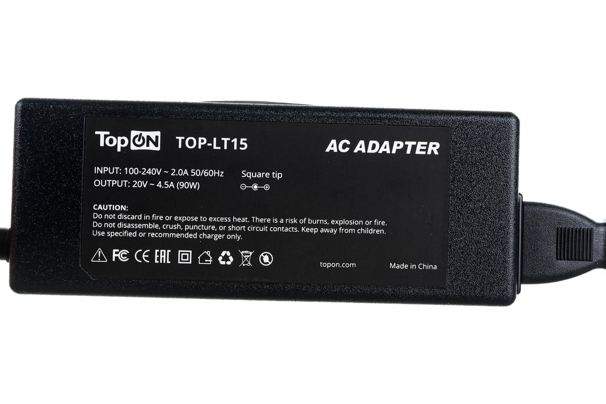 Блок питания для ноутбука Lenovo TopON 20V 4.5A USB Pin 90W ADLX90NCT3A  TOP-LT15 - выгодная цена, отзывы, характеристики, фото - купить в Москве и  РФ