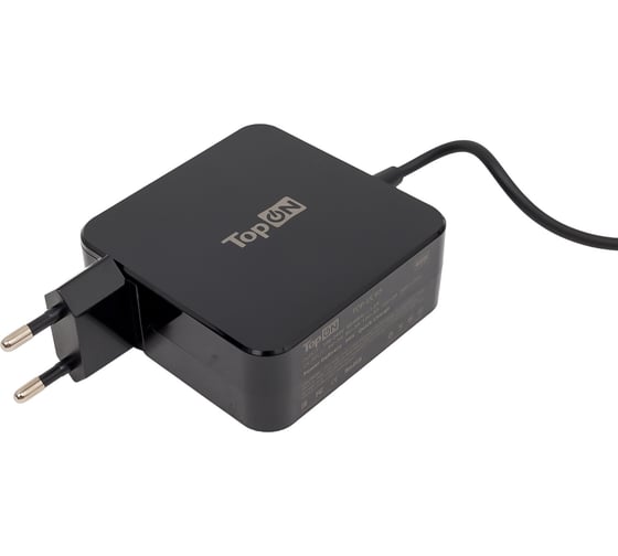 Блок питания TopON 65W кабель Type-C, Power Delivery, Quick Charge 3.0 в розетку, черный TOP-UC65