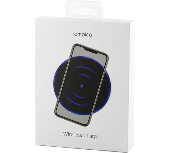Беспроводное зарядное устройство Rombica Круг Металл Черный Quick Charge NEO Q10 Quick беспроводная 7.5-10W NQ-00060