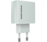 Сетевое зарядное устройство More Choice 1USB+1USB-C 3.0A PD 20W+QC3.0 быстрая зарядка для Lightning 8-pin Type-C NC61i White 3