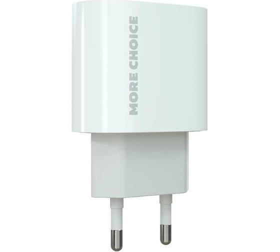 Сетевое зарядное устройство More Choice Type-C 3.0A PD 25W быстрая зарядка для Type-C Type-C NC65a White