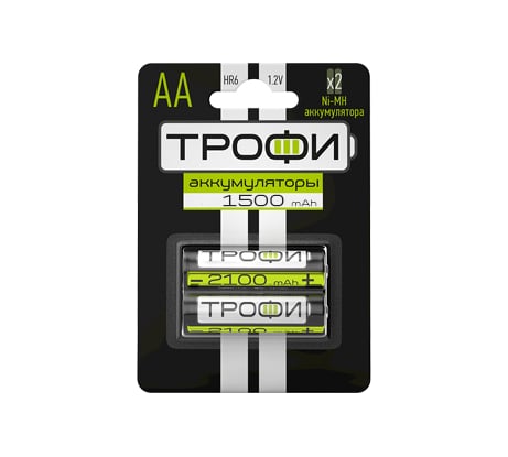 Батарейки Трофи HR6-2BL 1500mAh Б0019500