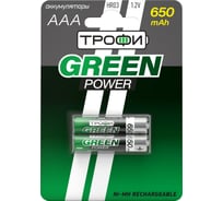 Аккумуляторная батарея Трофи HR03-2BL 650 mAh Б0019499