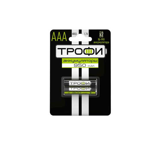 Аккумуляторы Трофи NiMH HR03-2BL 950 mAh GREEN POWER C0032097