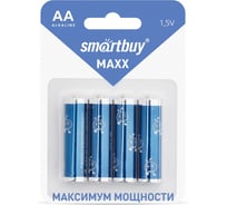 Батарейка алкалиновая Smartbuy MAXX LR6/4B (48/480) 4 шт SBBM-2A04B