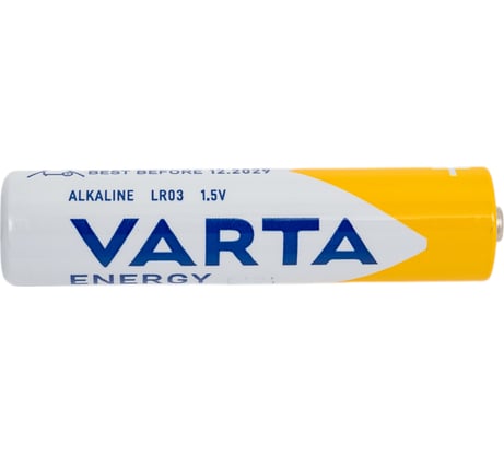 Батарейка Varta ENERGY LR03 AAA, BOX10, Alkaline, 1.5V (4103) (10/700) 10 шт в упаковке 04103229410