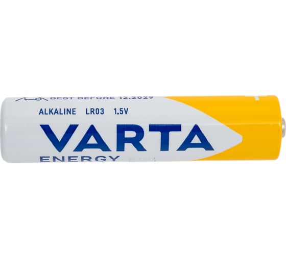 Батарейка Varta ENERGY LR03 AAA, BOX10, Alkaline, 1.5V (4103) (10/700) 10 шт в упаковке 04103229410