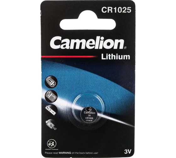 Литиевая батарейка Camelion CR1025 BP-1, 3V 5228