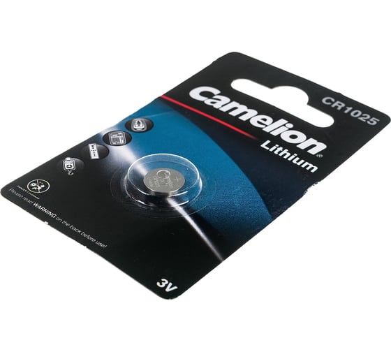 Литиевая батарейка Camelion CR1025 BP-1, 3V 5228