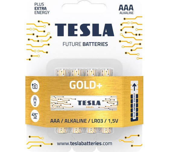 Батарейки Tesla AAA GOLD+ 4 шт. 8594183392264