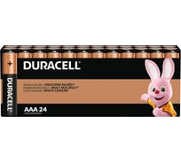 Батарейки ОФИСМАГ комплект 24шт, DURACELL Basic оригинал, ААА (LR03,24А), алкалиновые, мизинчиковые 456994