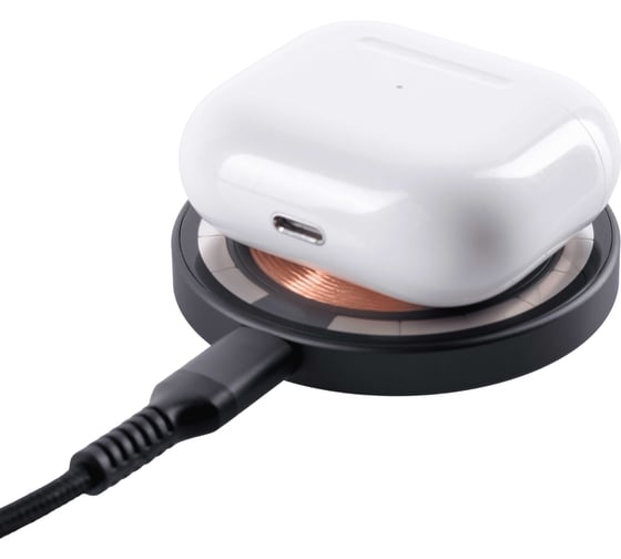 Компактное беспроводное зарядное устройство MAGSSORY Robo Design 2 в 1 для iPhone и AirPods, с магнитами, совместимое с MagSafe, полночь WCH005