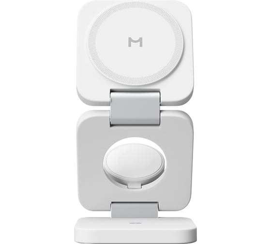 Складное беспроводное зарядное устройство MAGSSORY Flex 3 в 1 для Apple, с магнитами, совместимое с MagSafe, белый WCH013w