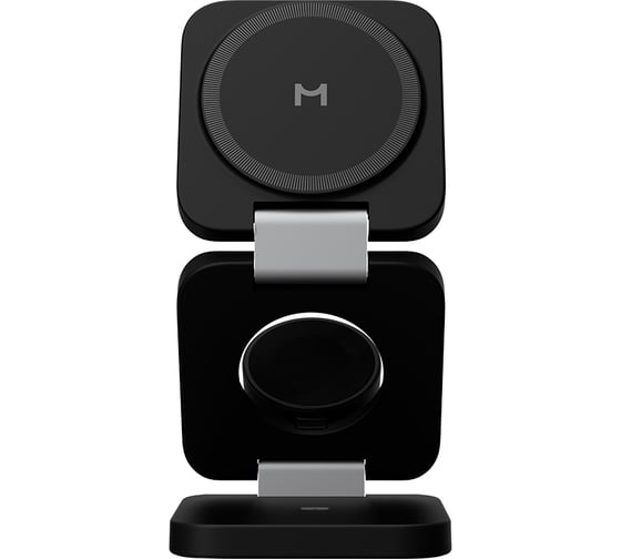 Складное беспроводное зарядное устройство MAGSSORY Flex 3 в 1 для Apple, с магнитами, совместимое с MagSafe, черный WCH013b