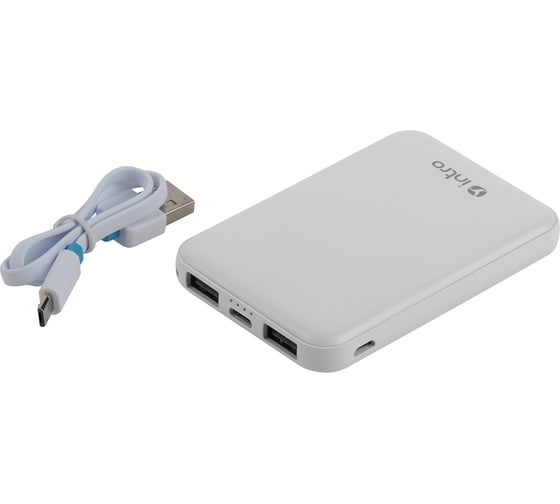 Power bank Intro PB600 USB зарядки 25, 5000 mAh, белый Б0046319 1