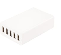 Зарядное устройство на 5 портов VCOM AC EU Plug 100-220V - USB, IC, Smart Charge M045/CA-M045