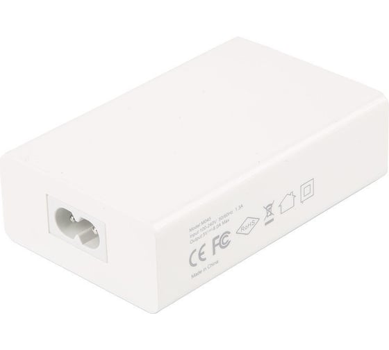 Зарядное устройство на 5 портов VCOM AC EU Plug 100-220V - USB, IC, Smart Charge M045/CA-M045