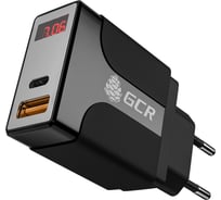 Сетевое зарядное устройство GCR на 2 USB порта QC 3.0 + PD 3.0 черный VIV52I891