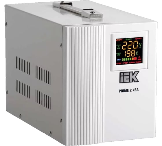 Стабилизатор напряжения IEK Prime, 2кВА, переносной, IVS31-1-02000 300296 1