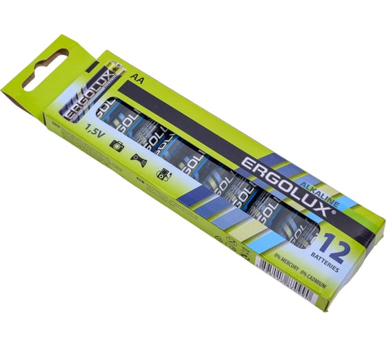 Батарейка Ergolux 1.5В, LR6, Alkaline, BP-12 11749