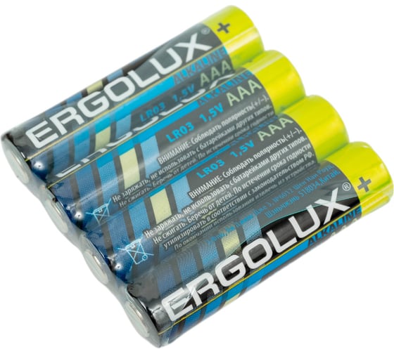 Батарейка Ergolux LR03, Alkaline, BP-24, 1.5В 14213